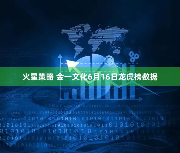 火星策略 金一文化6月16日龙虎榜数据