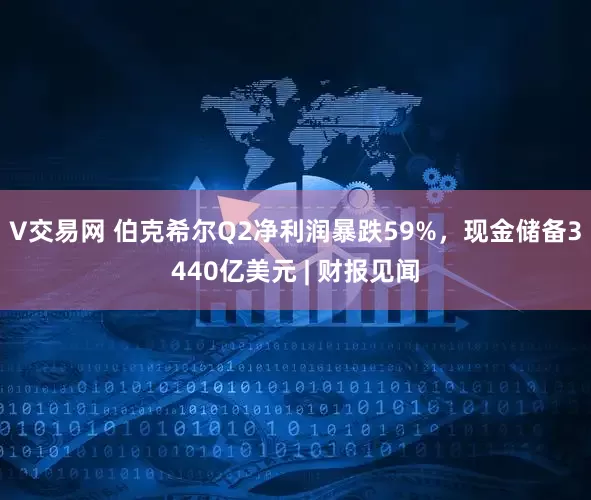 V交易网 伯克希尔Q2净利润暴跌59%，现金储备3440亿美元 | 财报见闻